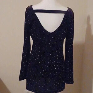 -- Cache Velvet  long top with sparkles Women's Size Medium